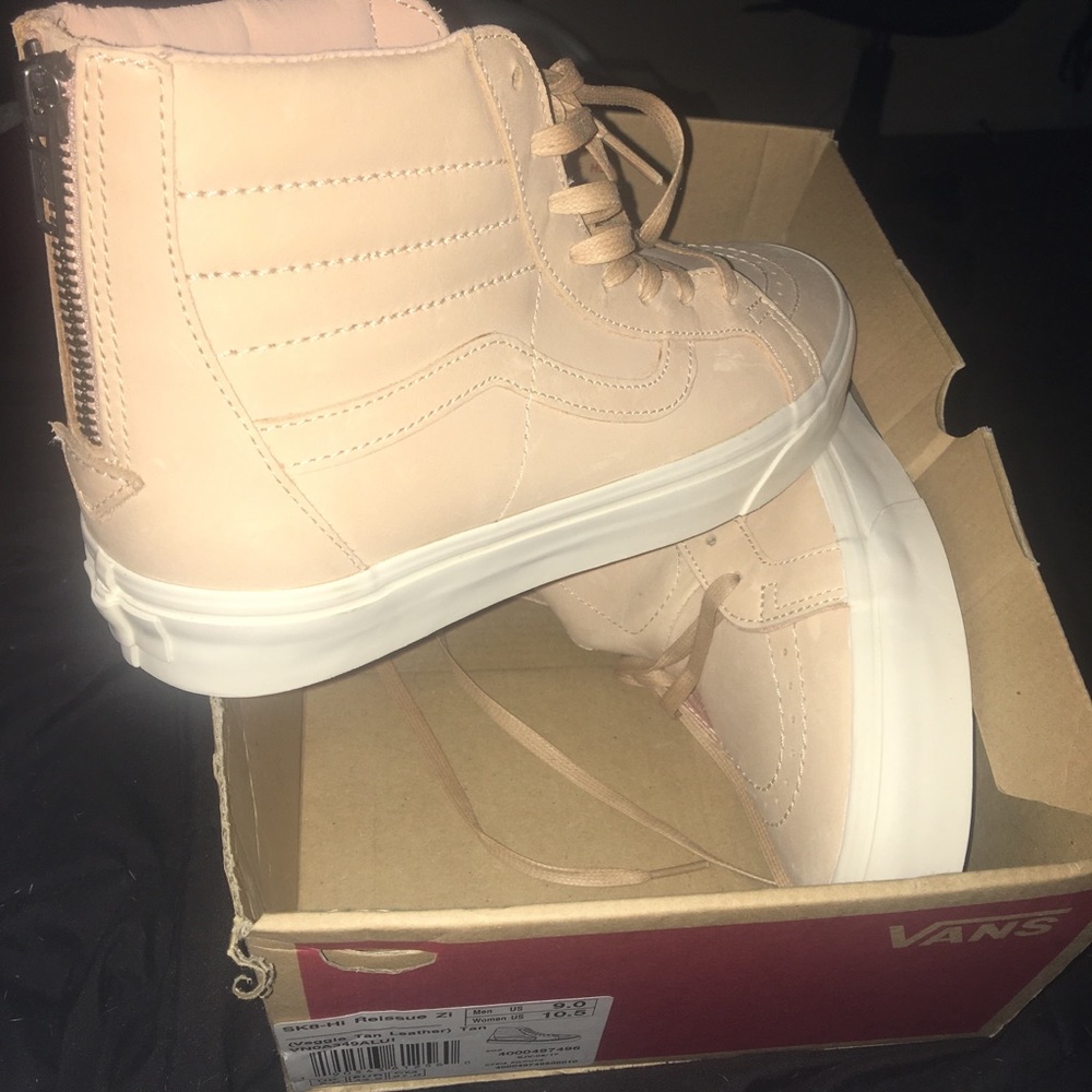 REISSUED Leather Veggie Tan Vans High Tops